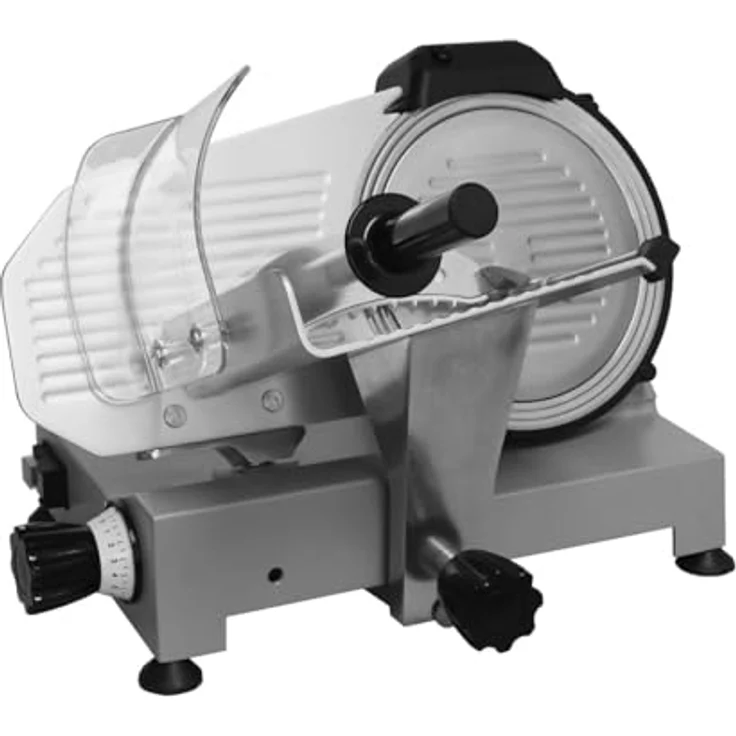 Celme PRO-250, Aufschnittmaschine aus Edelstahl mit 250 mm Antihaft-Klinge, 41 x 51 x 40 cm, silber – Bild 1