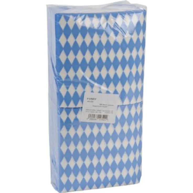 Funny Motivservietten, 1 lagig, weiß/blau 33 x 33 cm 1/4 Falz, 10er Pack (10 x 400 Stück)