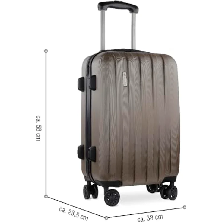 bugatti Lima Hartschalenkoffer 58x38x23,5 cm, 33,8L, 4-Rollen mit TSA-Schloss, Bronze – Bild 2