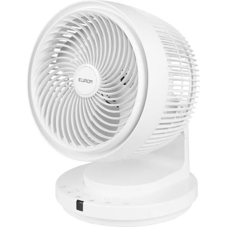Eurom Vento 3D Silent Comfort Ventilator, 26,5 cm, weiß, mit 3D-Oszillation, 8 Geschwindigkeitsstufen, DC-Motor und Fernbedienung