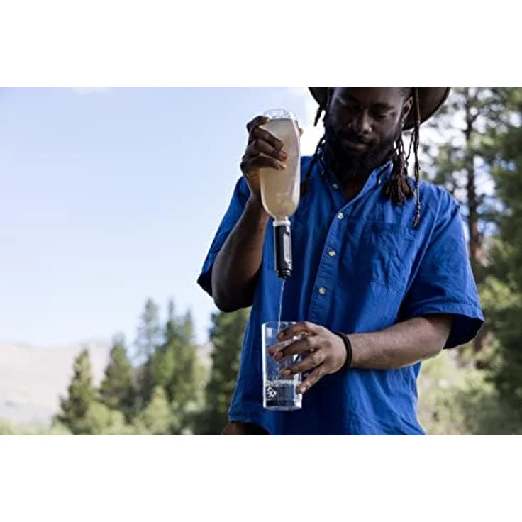 LifeStraw Peak Wasserfilter LSPSMEMRWW, ultrakompakt mit verbesserter Mikrofilterleistung, 0,2 Mikron, schützt vor 99,999999 % Bakterien und 99,999 % Mikroplastik, bis zu 2.000 Liter Filterleistung – Bild 4