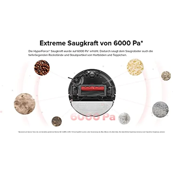 roborock S8+ Saug- & Wischroboter mit Absaugstation (Saugleistung 6000Pa, 180min Akkulaufzeit, 350ml Staub- / 300ml Wassertank, DuoRoller, Schall-/Auto-Lifting-Wischsystem, App-/Sprachsteuerung), weiss – Bild 2