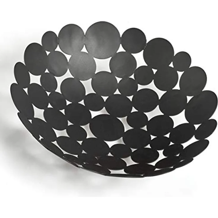 ZELLER PRESENT SCHÖNER LEBEN. PRAKTISCH WOHNEN. Zeller, Metall, Schwarz, small, 27412 - Vielseitige Schale aus schwarzem Metall mit modernem Cut-Out-Design – Bild 3