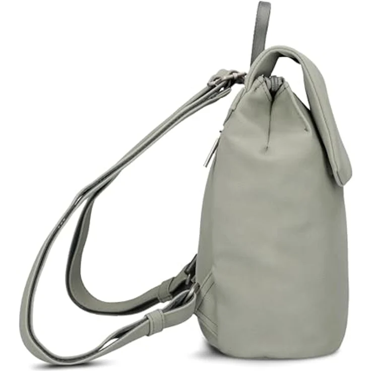 Zwei Mademoiselle.M City Rucksack, 29 cm, grau, 100% Polyurethan, 24 cm x 13 cm – Bild 6