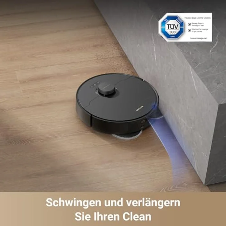 dreame X40 Master Staubsaugerroboter mit 28cm kompakter Basisstation, automatisches Befüllen und Entleeren, intelligente Navigation, 12.000Pa Starke Saugkraft, Mop-Selbstreinigung – Bild 3
