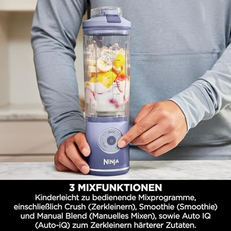 Ninja Blast Max BC251EULD Standmixer, kabellos mit PowerBlast-Technologie, Lavendel – Bild 5