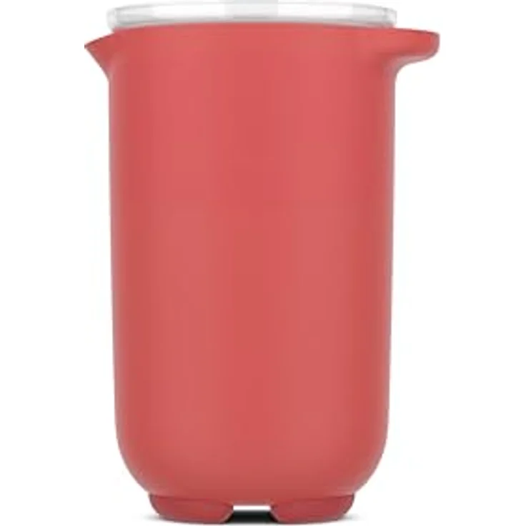 Mepal Chef it Rührschüssel 1000 ml mit Deckel, ergonomischer Griff, rutschfester Boden, hitzebeständig, coral – Bild 2