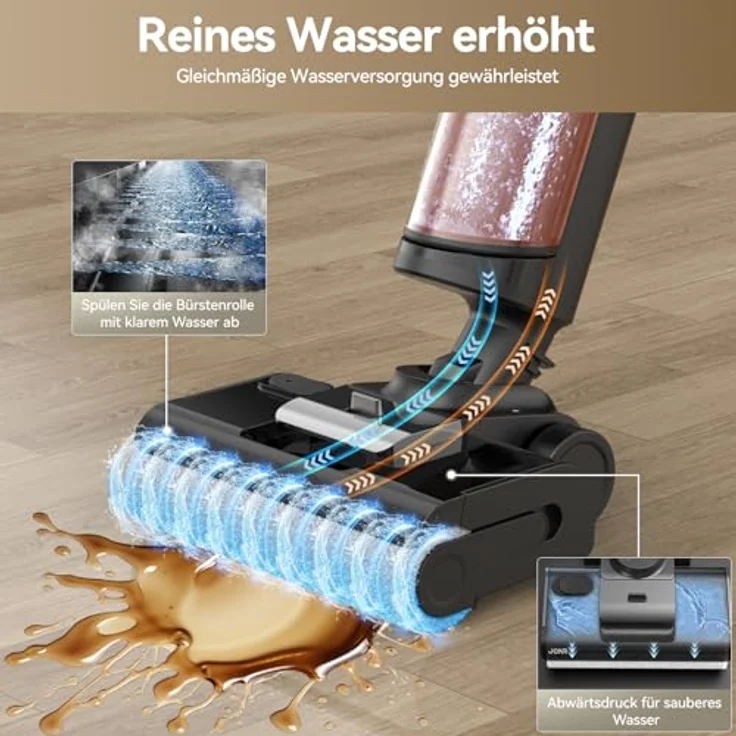 JONR ED 12 Pro Max Nass-Trockensauger, 17000 Pa Saugleistung, 4000 mAh Akku, 5 Min Flash Dry Design, LCD-Display – Bild 5