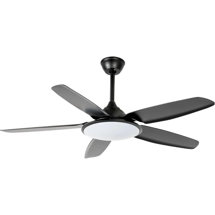 Lucande Divian 1579002, LED Deckenventilator mit Fernbedienung, verstellbarer Lichtfarbe und Timerfunktion, Schwarz, 130 cm