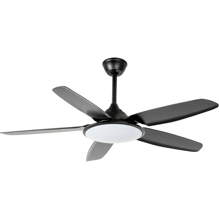 Lucande Divian 1579002, LED Deckenventilator mit Fernbedienung, verstellbarer Lichtfarbe und Timerfunktion, Schwarz, 130 cm