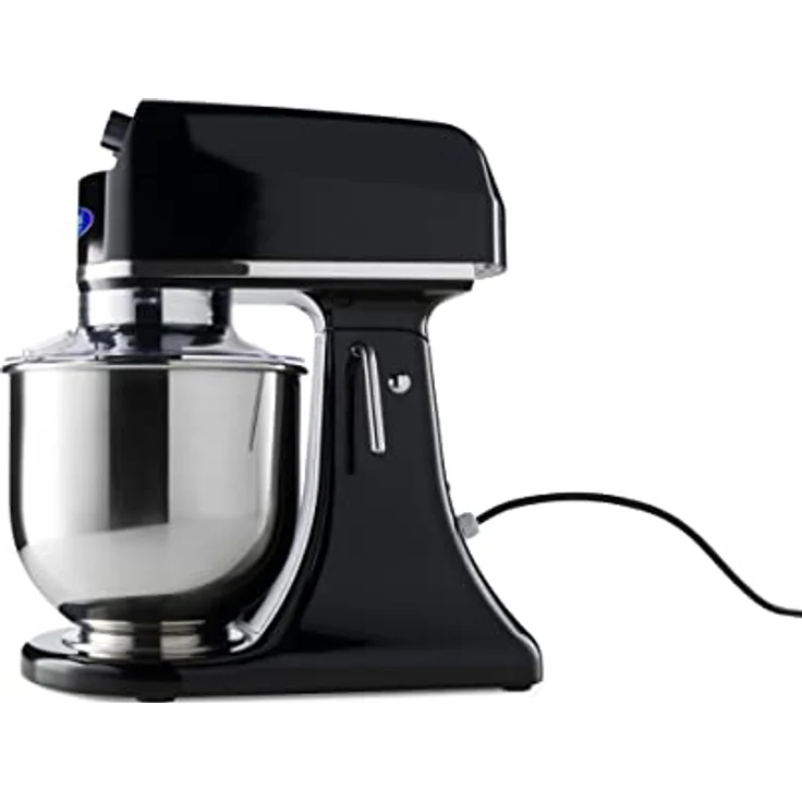 Maxima Planetenmixer 7 l, Küchenmaschine mit Edelstahl-Rührschüssel, 11 Geschwindigkeiten, schwarz, für bis zu 2 kg Teig – Bild 3