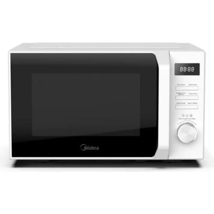 Midea AG20CF2E, Mikrowelle mit 20 Litern, 700 Watt, Grillfunktion 1000 Watt, Weiss und Schwarz