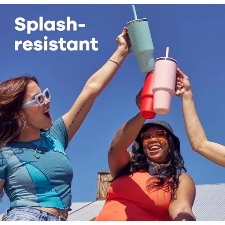 Hydro Flask All Around Reisebecher, Haferflocken, 907 ml - Isolierter Trinkbecher mit auslaufsicherem Strohhalmdeckel, Passend für Becherhalter – Bild 4