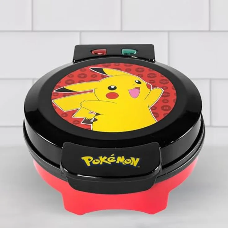 Uncanny Brands Pokemon Pikachu Waffeleisen, mit Pikachu-Motiv für kreative Waffeln – Bild 8