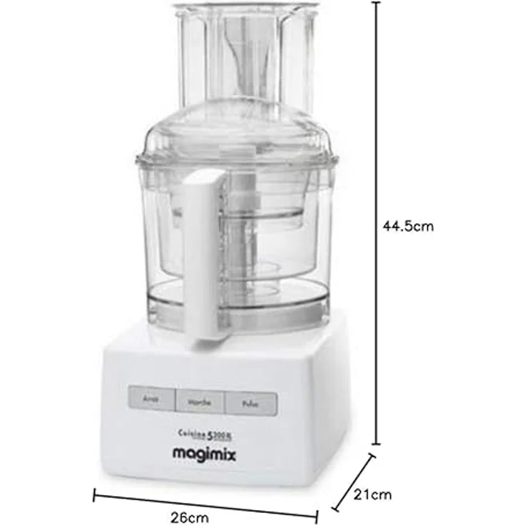 Magimix 148398 CS 5200 XL Foodprozessor, 1100W, 3,6 L Kunststoffschüssel, weiß – Bild 5