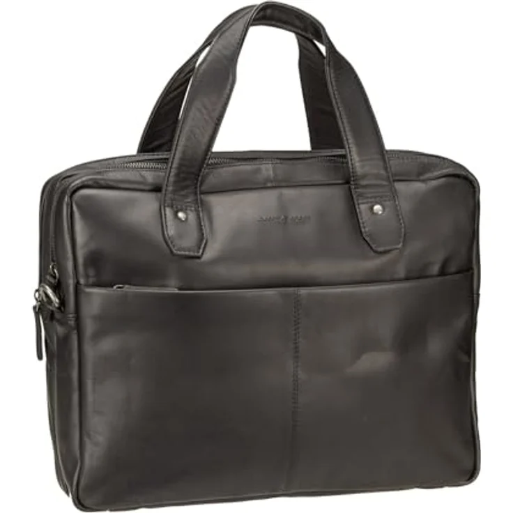 Greenburry Fiorentina Aktentasche, Leder mit Laptopfach für bis zu 40 cm, Schwarz – Bild 1