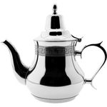 Sunay Teekocher Orientalischer Edelstahl Teekanne, Silber, für alle Herdarten geeignet