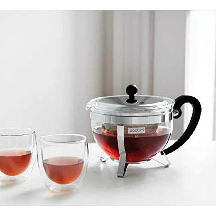Bodum Chambord 1921-16-6 Teebereiter, Edelstahlfilter, Edelstahldeckel, 1,3 L, glänzend – Bild 5
