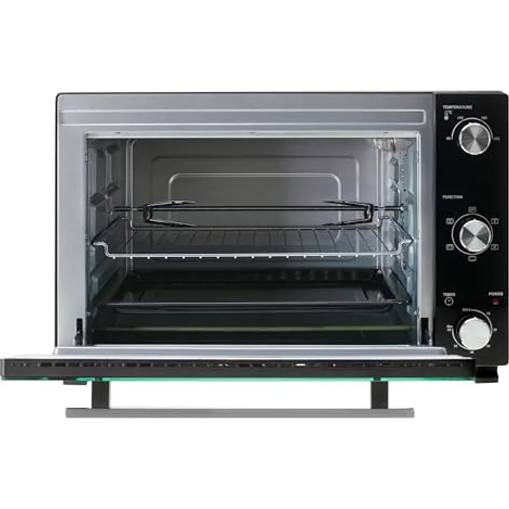Adler Minibackofen AD 6026, Elektrobackofen, 48L, Umluft, Timer, Drehspieß, schwarz – Bild 3