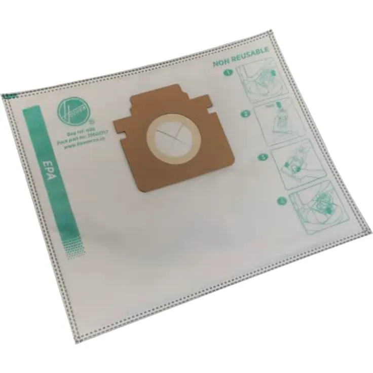 Hoover H89 Staubsauger XL-Beutel, Original, Mikrofaser, Pure EPA, Anti-Geruch, Extra-Filterung, kompatibel mit Hoover H-ENERGY 500, 4 Stück