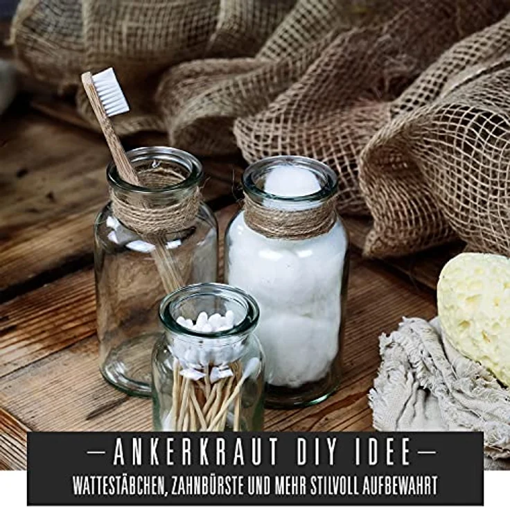 Ankerkraut Leeres Korkenglas, klein, 170ml Volumen, 24er Set für Gewürze und Deko – Bild 6