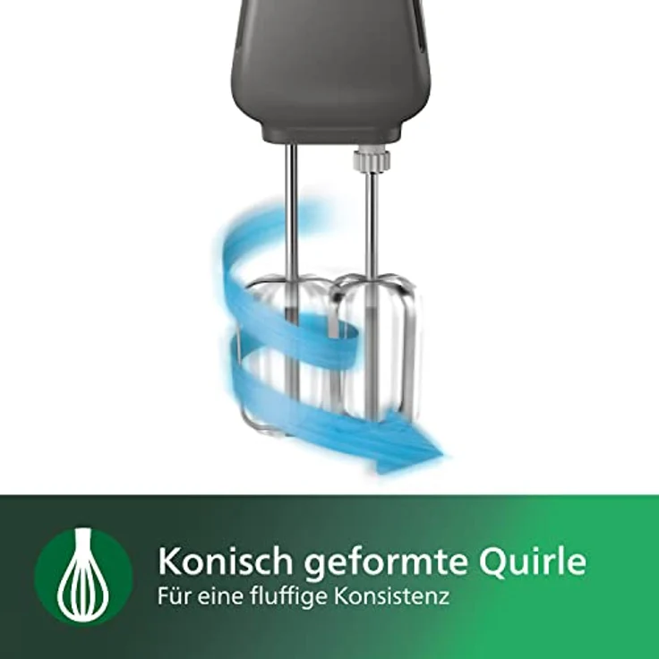 Philips HR3740 HR3740-00 ? Handmixer, Edelstahl, Weiß – Bild 3