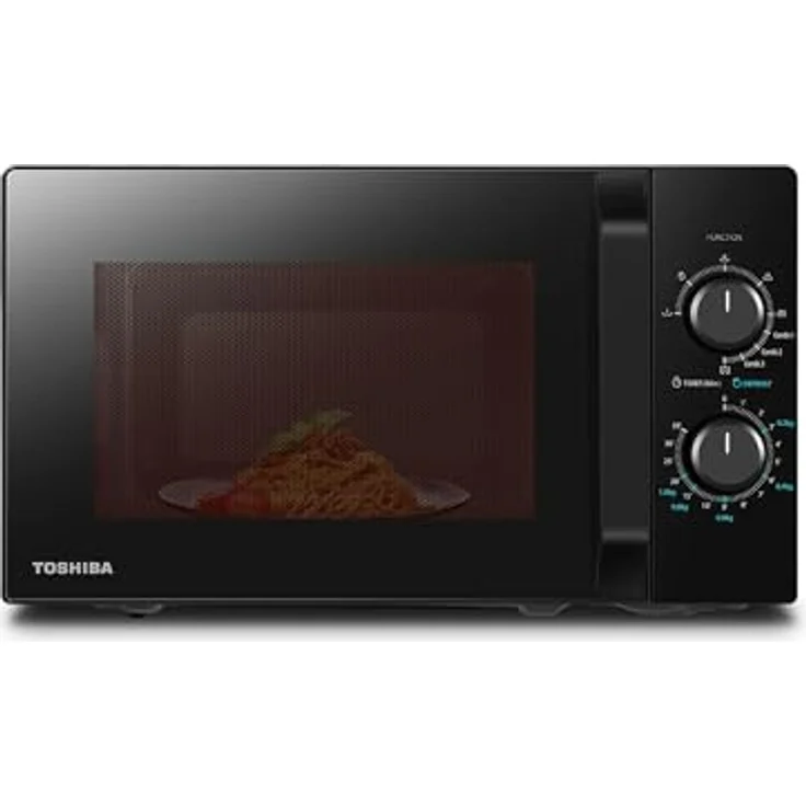 Toshiba MW2-MG20PF Mikrowelle mit Grill, Standgerät, 800 Watt, 20 Liter Garraum, schwarz – Bild 2