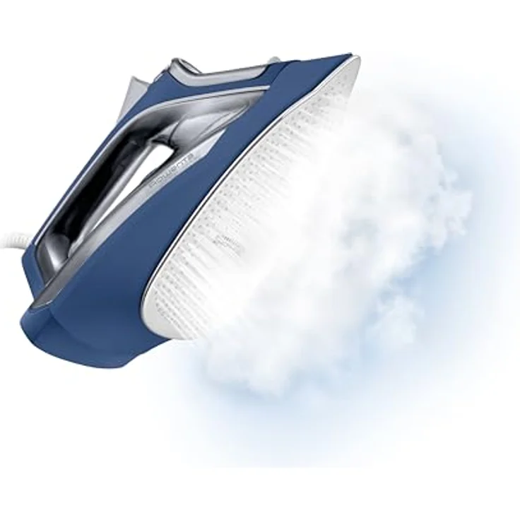 Rowenta Effective+ Dampfbügeleisen, 2400 Watt, kontinuierliche Dampfabgabe von 40 g/Min., Dampfstoß, benutzerfreundliche Funktionen, transparenter Wassertank, Blau/Grau, DX1636D1 – Bild 3