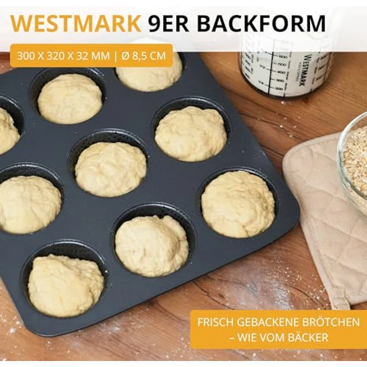 WESTMARK Brötchen Backform 9 Nester (105674) – Bild 3