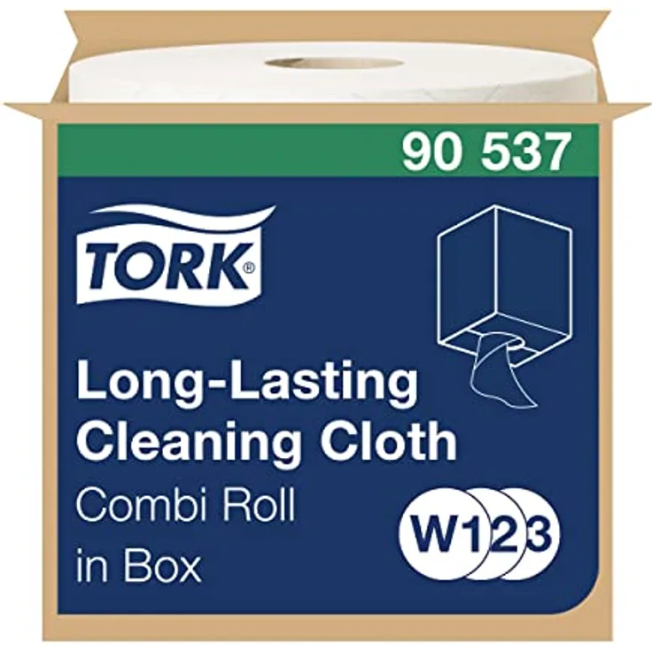 Tork Langlebige Reinigungstücher Weiß W1/2/3, Kombirolle, 1 × 300 Tücher, 90537