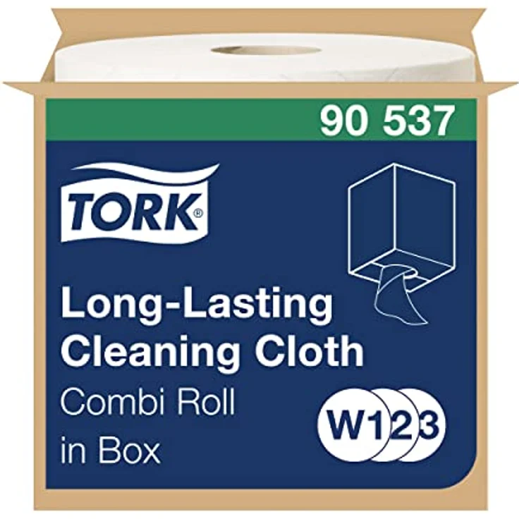 Tork Langlebige Reinigungstücher Weiß W1/2/3, Kombirolle, 1 × 300 Tücher, 90537 – Bild 1