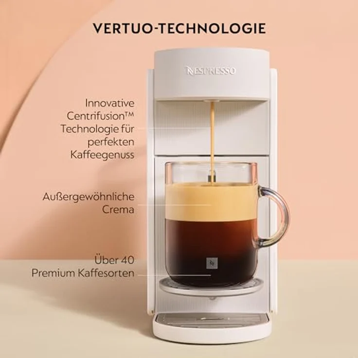 NESPRESSO Vertuo Up ENV200.W, Kapselmaschine mit 3 Sek. Aufheizzeit, Centrifusion-Technologie und 5 Tassengrößen, weiß – Bild 2