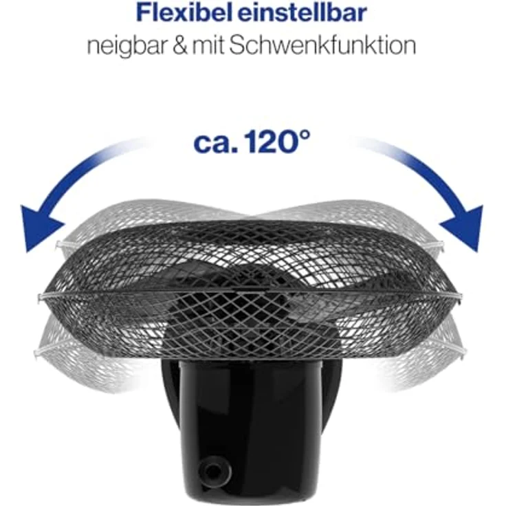 Clatronic VL 3602 Tischventilator 30 cm Durchmesser, oszillierend, 3 Geschwindigkeitsstufen, Neigungswinkel verstellbar, schwarz – Bild 2