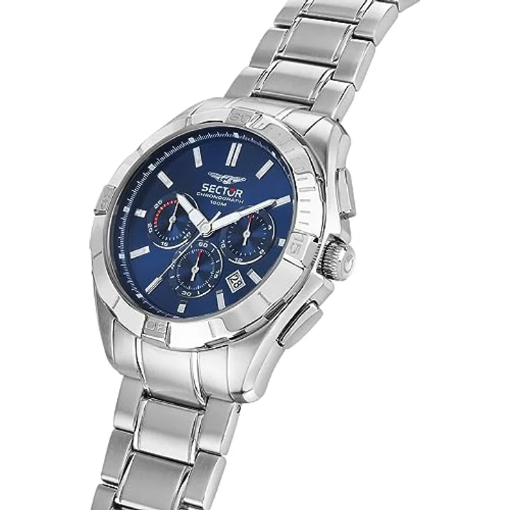 Sector Herren Armbanduhr Chrono Edelstahlarmband silber USE73636004 – Bild 3