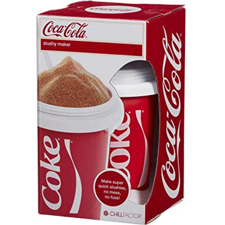 ChillFactor Coca Cola slushy Maker - Reusable slushy Maker Cup, Homemade slushies. Squeeze Cup slushy Maker Kitchen Toys – Bild 1