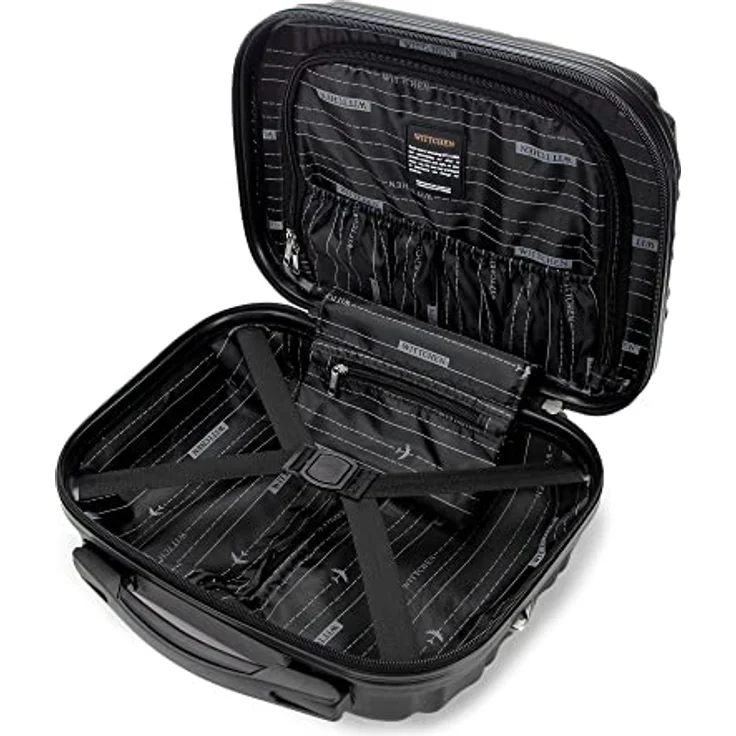 WITTCHEN Kosmetikkoffer Schwarz ABS Hartschalen aus der Groove Line Kollektion – Bild 4