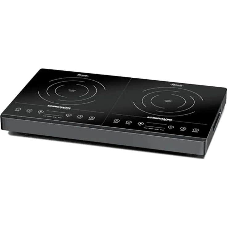Rommelsbacher DOPPELKOCHPLATTE CT 3402/IN Induktion, Glaskeramik, 10 Leistungs- und Temperaturstufen, LED Display, 2 Kochzonen bis 230 mm Ø