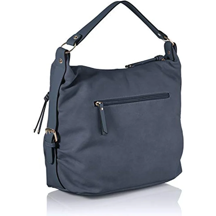 Tom Tailor Caia Schultertasche, 37 cm, Blau mit zwei Reißverschlussfächern und abnehmbarem, längenverstellbarem Umhängeriemen – Bild 4