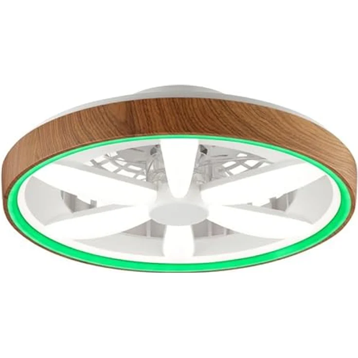 Brilliant LED Deckenleuchte Gaiano mit Ventilator, Ø 48 cm, 48 W, dimmbar, Holz/weiß, Fernbedienung, CCT – Bild 3