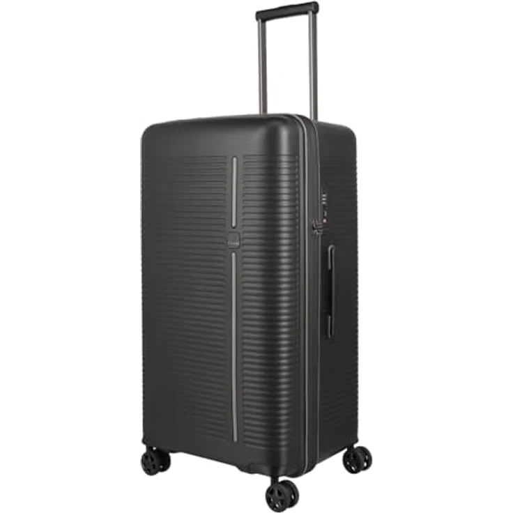 Travelite 4-Rad Hartschalenkoffer groß 101 Liter, XL Trunk Koffer, Gepäck Serie Roomer: Hartschalen Trolley mit TSA Kombinationsschloss, 78 cm Schwarz – Bild 1