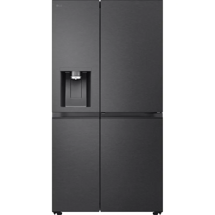 LG GSJE81EPBD Kühl-Gefrier-Kombination, Smart Inverter Compressor, Door-in-Door®, Eis- und Wasserspender, Total No Frost, schwarz