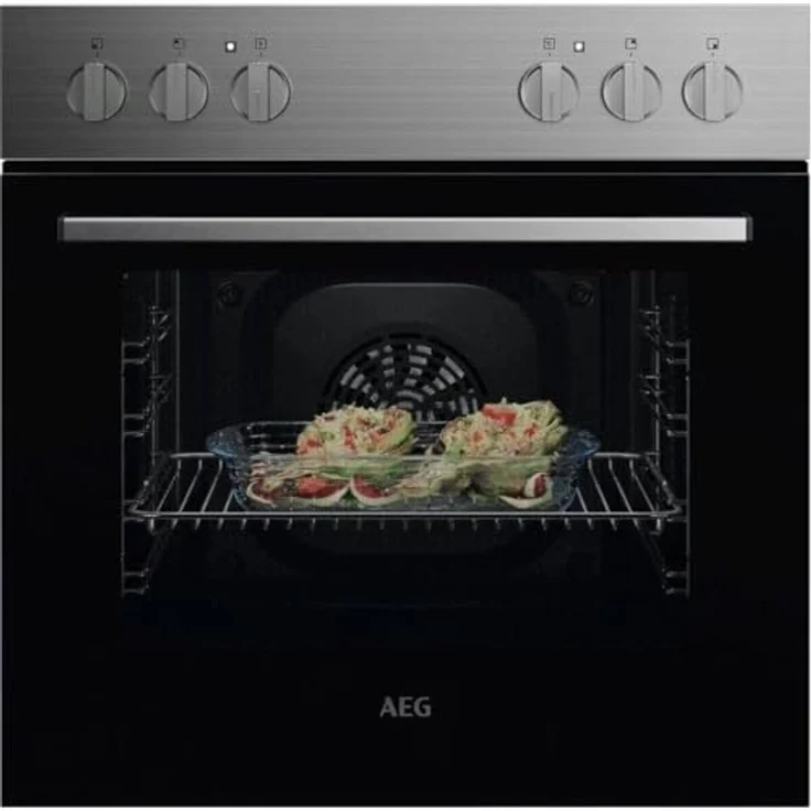 AEG Herdset Kombi 2025, OU5AE10CM + HE604062, Multifunktionsherd mit Ringheizkörper, 65L Garraum, 8 Beheizungsarten, Edelstahl – Bild 2