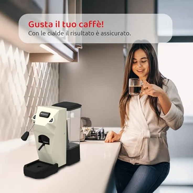 Melchioni Pad Kaffeemaschine, 15 Bar, 550W, 1L, Espresso & Lungo, einfache Bedienung – Bild 6