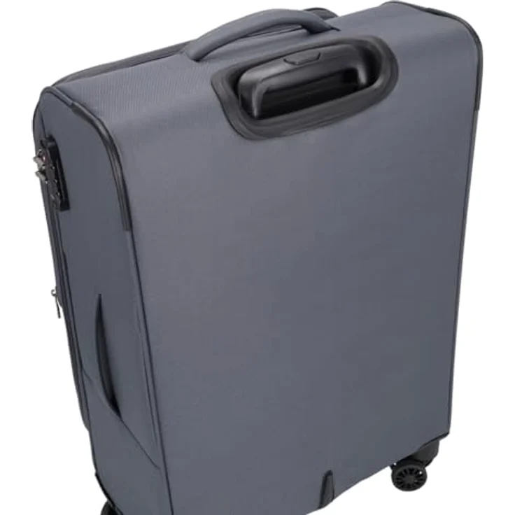 Kenorada Reisetrolley MEDON Trolley 4 Wheels | Leichter Koffer mit TSA Zahlenschloss | Weichgepäck Koffer Stoff mit Reißverschluss | Doppelgestänge (anthrazit, M - 67 cm mittlerer Koffer) – Bild 3