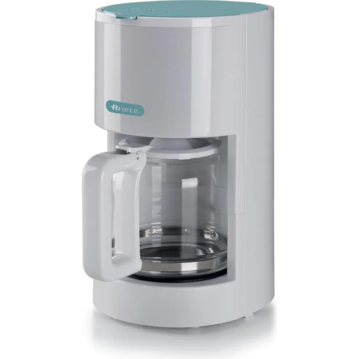 ARIETE Kaffeemaschine Serie Breakfast, 12 Tassen (1,5 L), mit Dauerfilter und Warmhaltefunktion, weiß