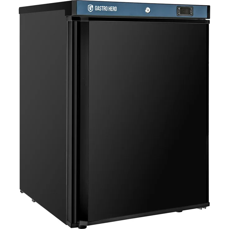 GASTROHERO Lagertiefkühlschrank ECO 200, 127 Liter, Innenraum aus Kunststoff, schwarz, digitale Temperaturregelung