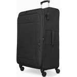 Franky Melbourne 3.0 Koffer L | Trolley Weichgepäck mit 4 Rollen, Hemdenfach, arretierbarer Griff, Dehnfalte, Packriemen, Zahlenschloss, Adressschild | Schwarz