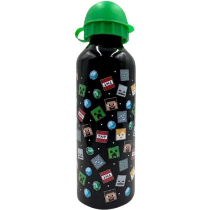 Minecraft Trinkflasche, 500ml robuste Flasche für Schule und Freizeit, inspiriert von Minecraft