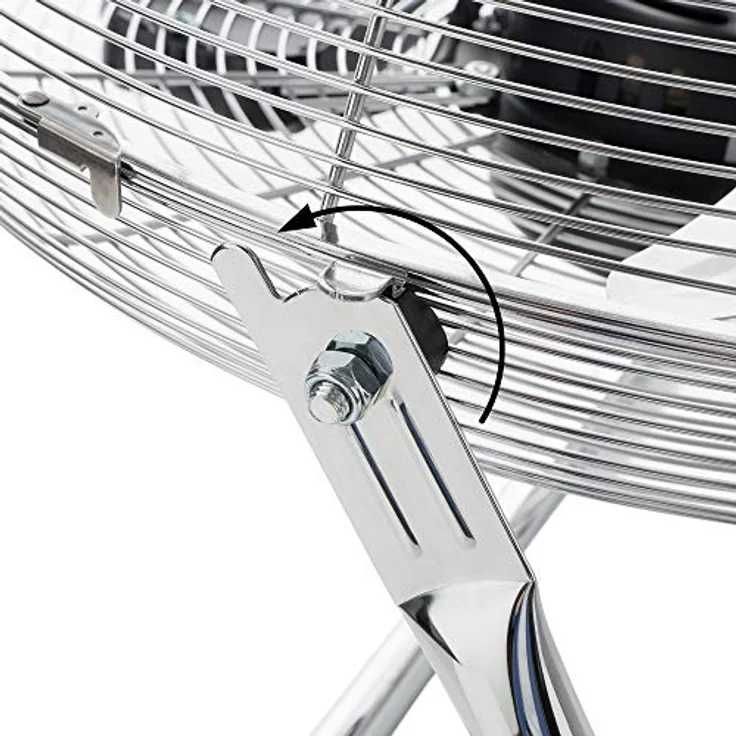 Bodenventilator Windmaschine Luftkühler Lüfter 18 Zoll Silber 120W 50Hz - Silber - Arebos – Bild 2