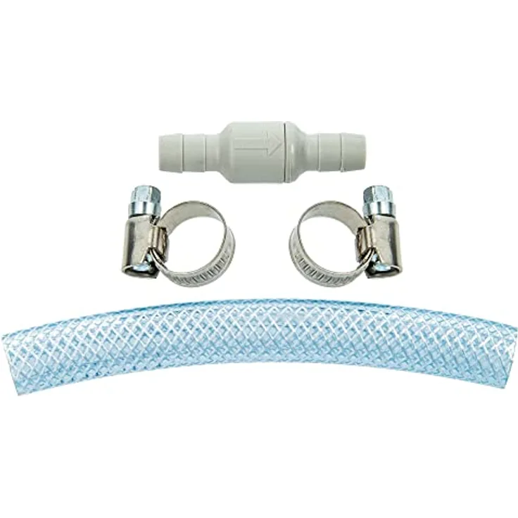 Airfit 50060WTW Rückflussverhinderer-Set für Kondensattrockner, Schlauch Ø10 mm, PP-grau, inklusive Gewebeschlauch und Schlauchschellen